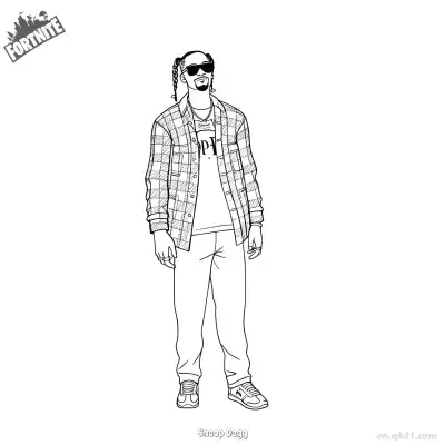 Free printable Snoop Dogg 02 Coloring Page - Free PDF Printable Fortnite Coloring Sheets coloring page